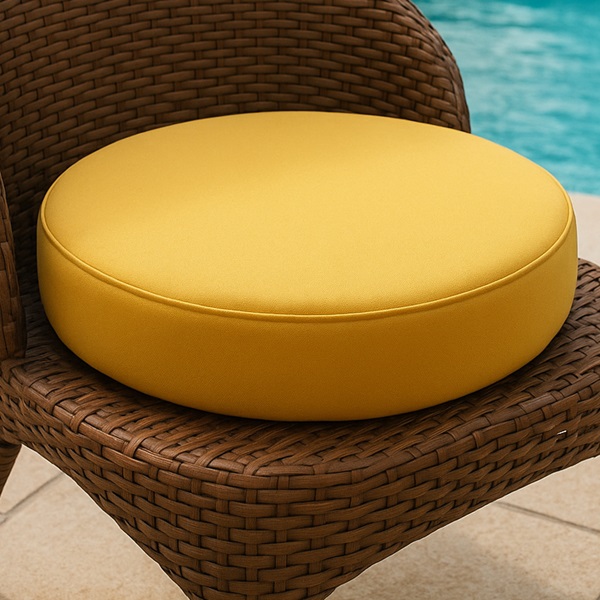 coussin rond en mousse exterieur